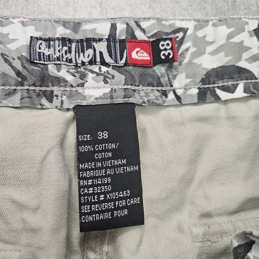 Quiksilver Mens Khaki Cargo Pants Tan Cotton Straight Leg Size 38x33 X105463 - Picture 5 of 7